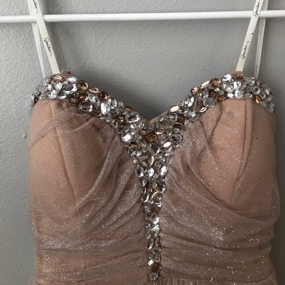 strapless formal dress